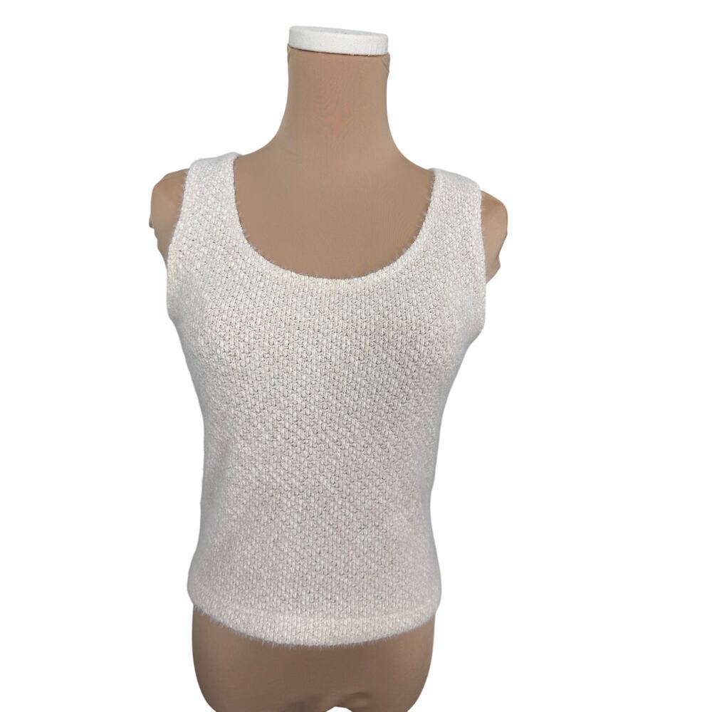 Blu Pepper Cream Ivory Fuzzy Tank Small